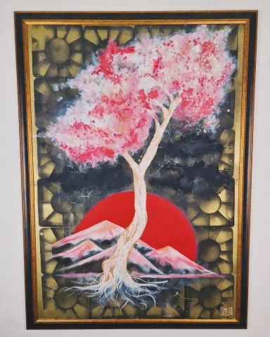 BAUM IM SONNENUNTERGANG